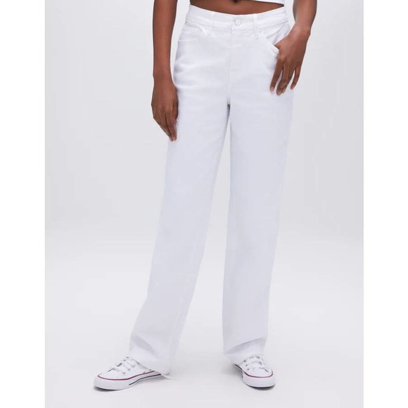 Good American Denim - Good American Good 90s Relaxed Loose Fit Jeans‎ In White GN999PT Size 4/27